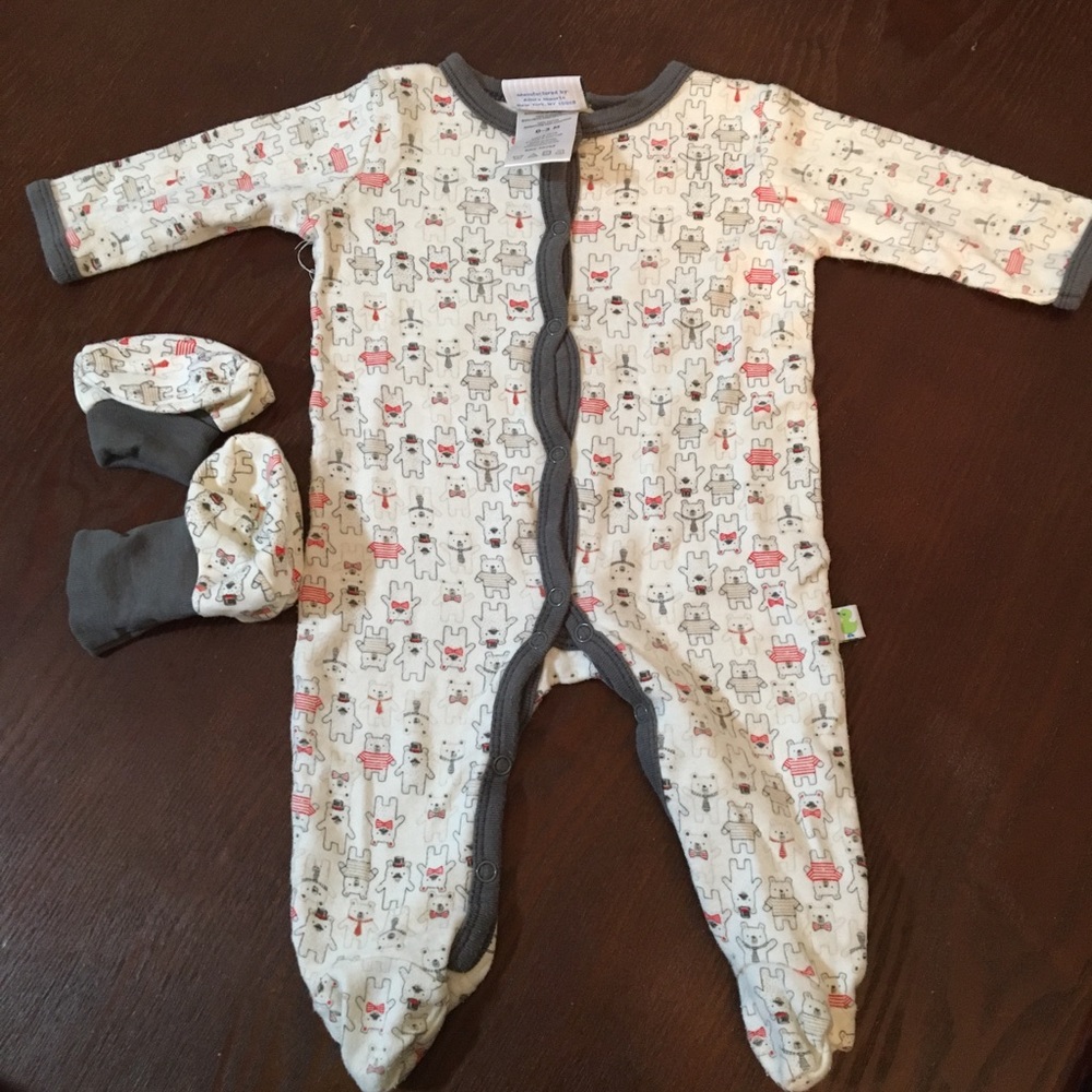 Pajamas with feet and hand booties